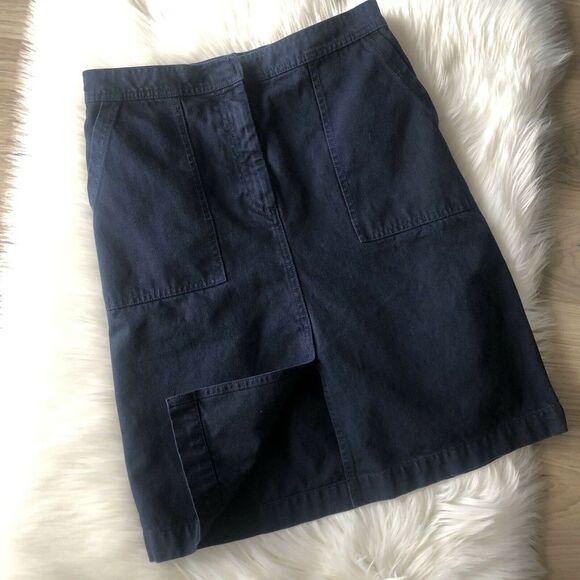 J. Crew A-Line Skirt with Pockets in Navy Blue - Picture 5 of 9